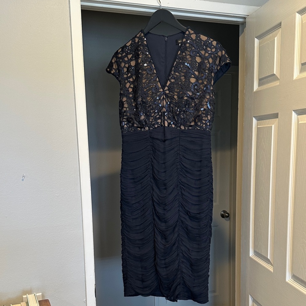 Tadashi Shoji navy cocktail dress Size 12